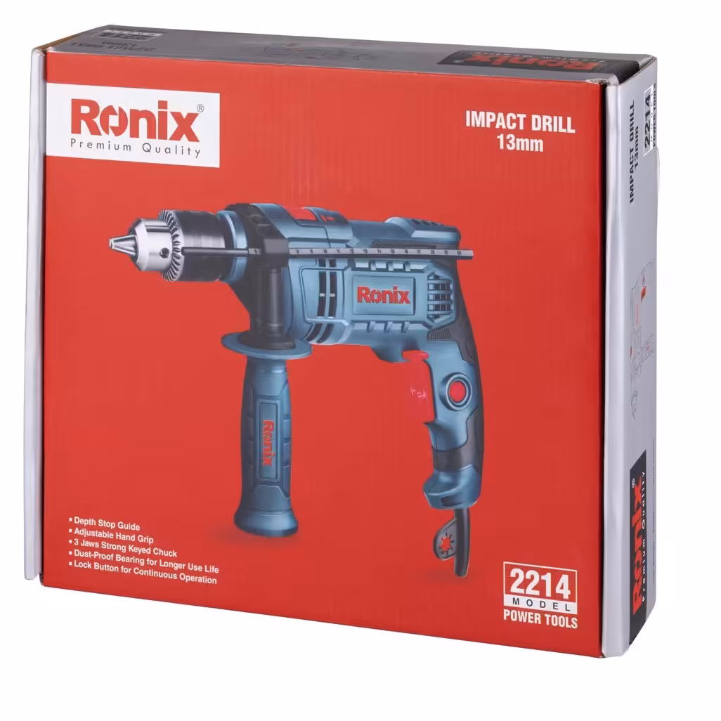 دریل 13 چکشی 750 وات رونیکس مدل 2214 ، یکسال گارانتی