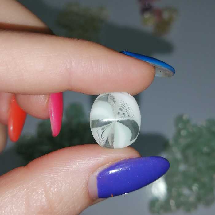  دکمه لباس شیشه ای رنگ سبز کوچک بسته 10 عددی پخ