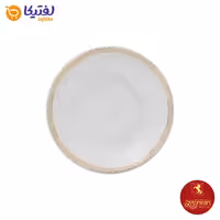 نعلبکی زیر استکانی چینی زرین دوری سایز 13 طرح ریوا طلایی