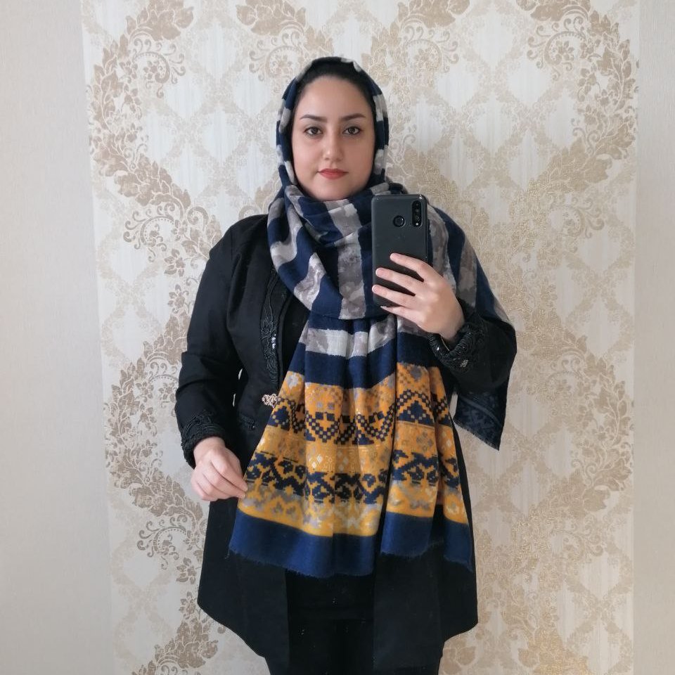 شال موهر سورمه ای زرد
