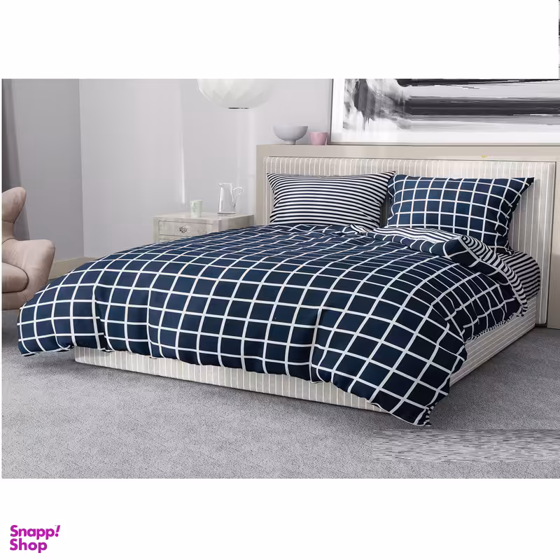 سرویس خواب طرح ساتین پنبه پلاس کد 37 یک نفره چهار تکه