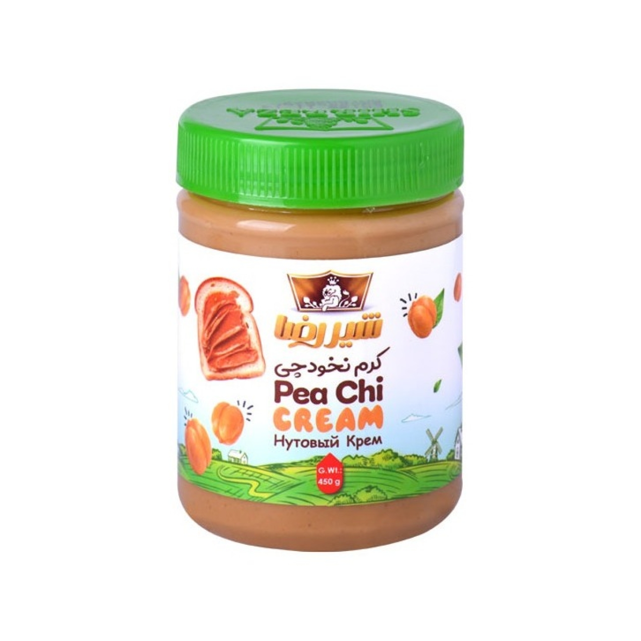 کرم نخودچی شیررضا حجم 450 گرمی