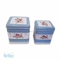 جعبه فلزی مکعبی گل دار