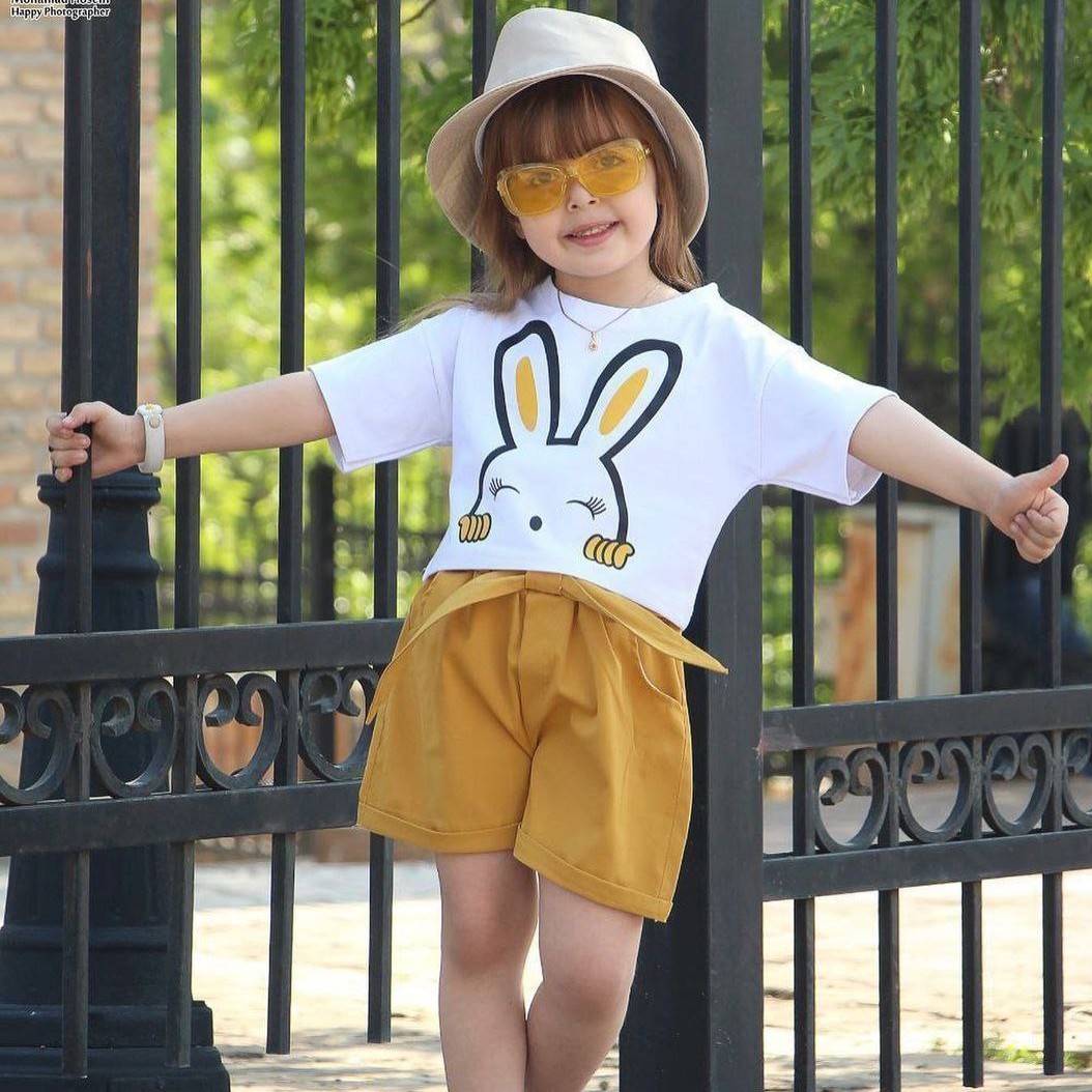 شورتک وکراپ خرگوشی دخترانه