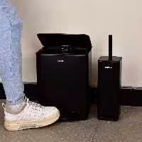 ست سطل زباله و فرچه Original مشکی کد 226