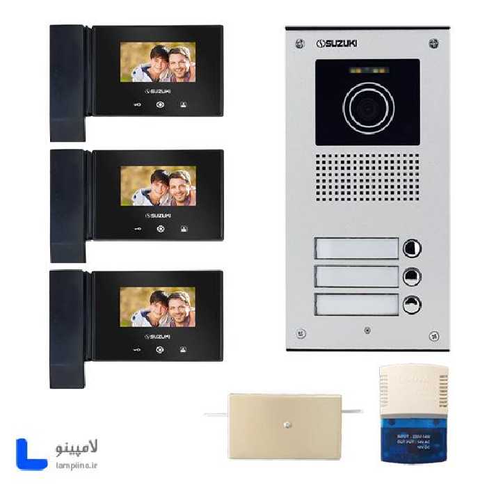 بسته کامل آیفون تصویری سوزوکی 3 واحدی مدل MBI-416