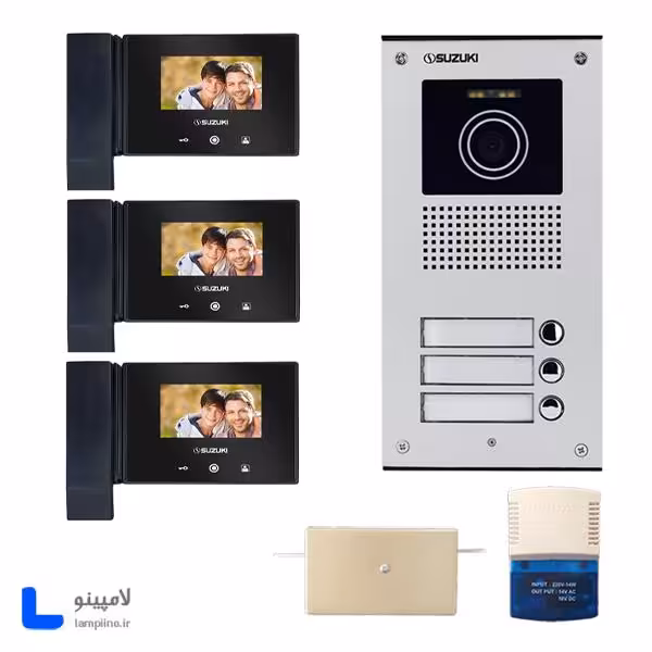 بسته کامل آیفون تصویری سوزوکی 3 واحدی مدل MBI-416