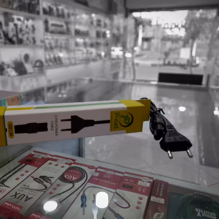 کابل دو پین. مناسب برای تلوزیون.لبتاپ و... رنگ مشکی