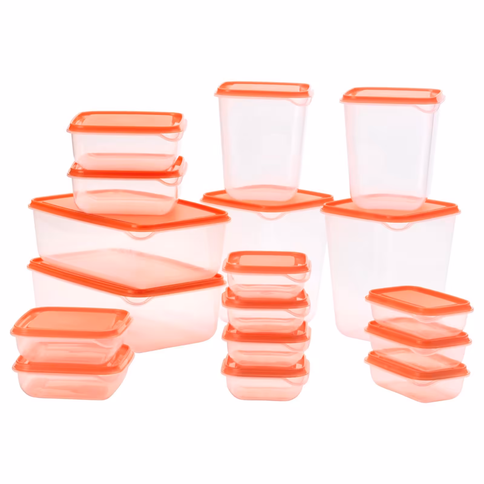 ظروف نگهدارنده 17 تکه ایکیا رنگ نارنجی