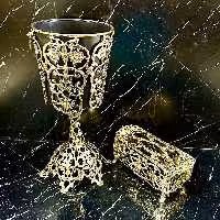 سطل و دستمال برنزی