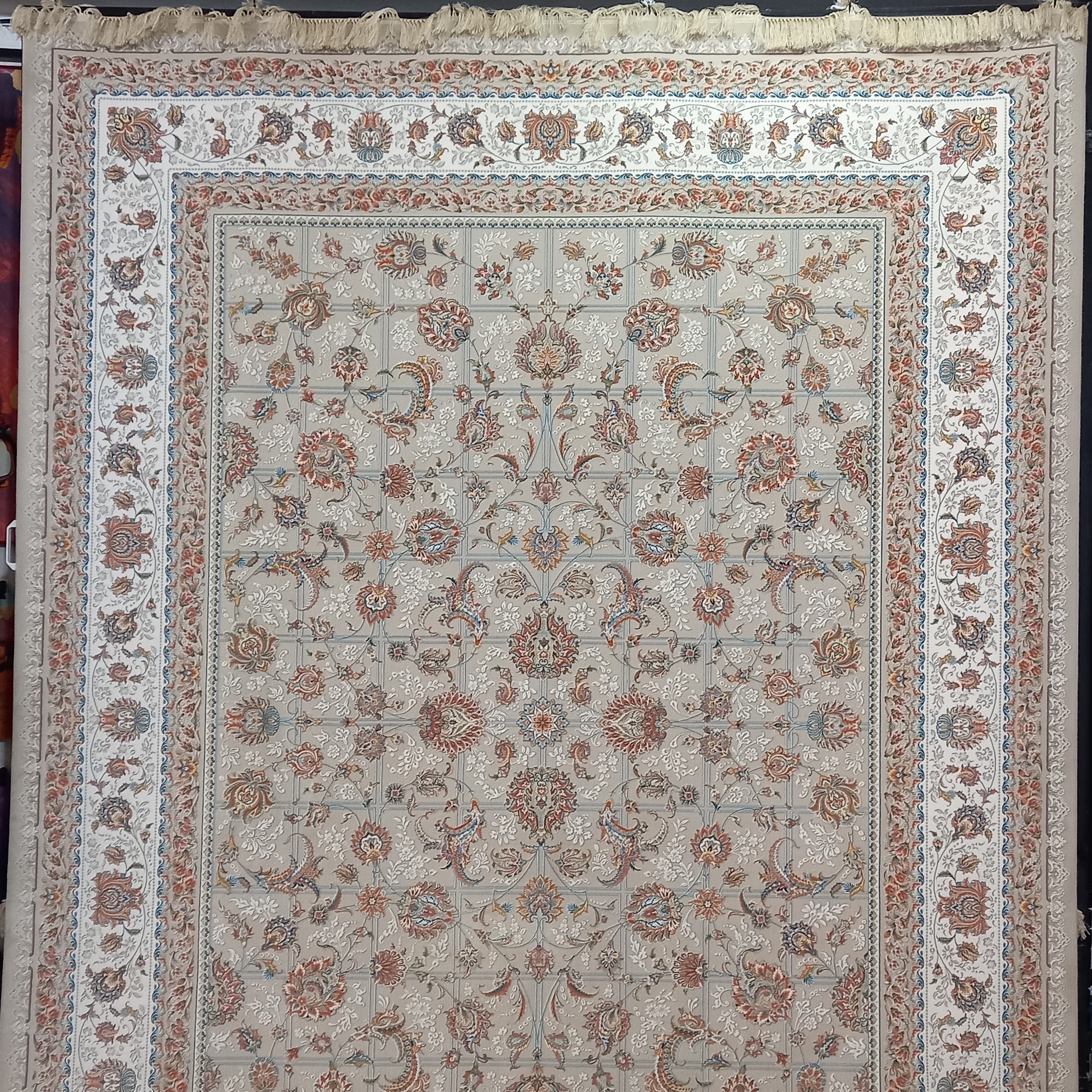 فرش 1000 شانه برجسته و تراکم 3000 با ارسال رایگان در ابعاد 3 در 4  نقشه ی خشتی