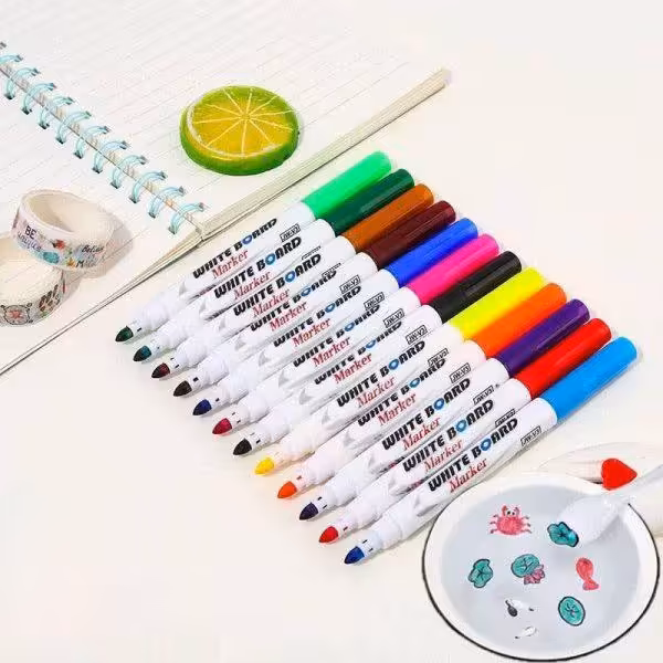 ماژیک وایت برد رنگی 12 رنگ کیفی عمده