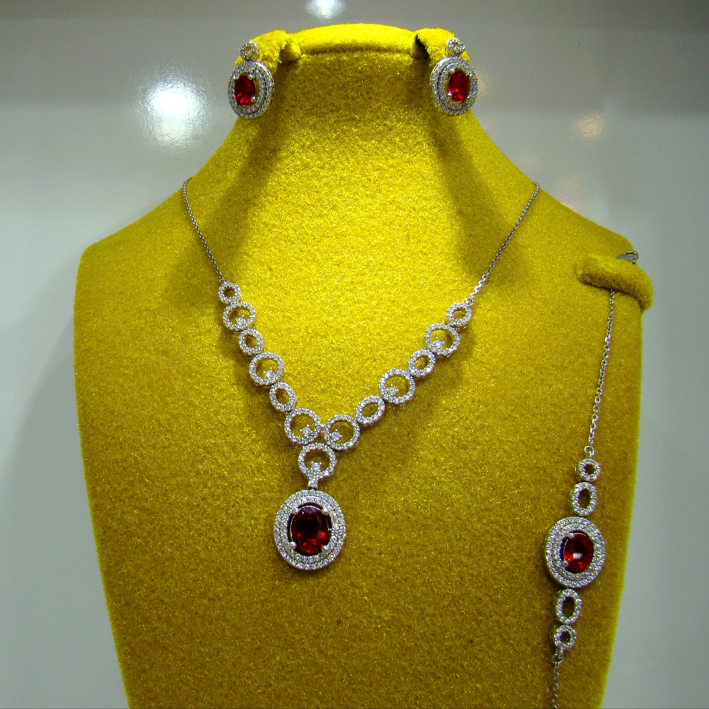 سرویس نقره ایتالیایی نگین کاری با روکش طلا سفید