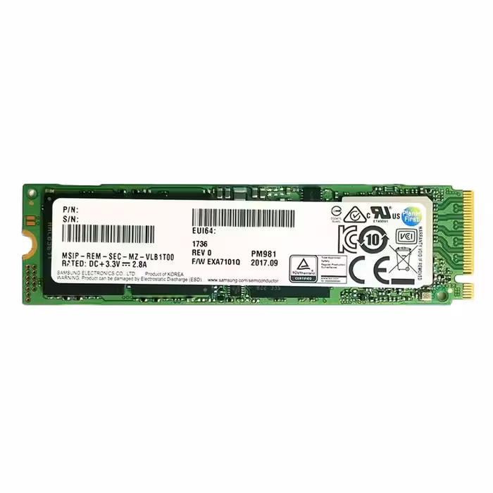اس اس دی M.2 - Samsung مدل PM981 ظرفیت 512 گیگابایت