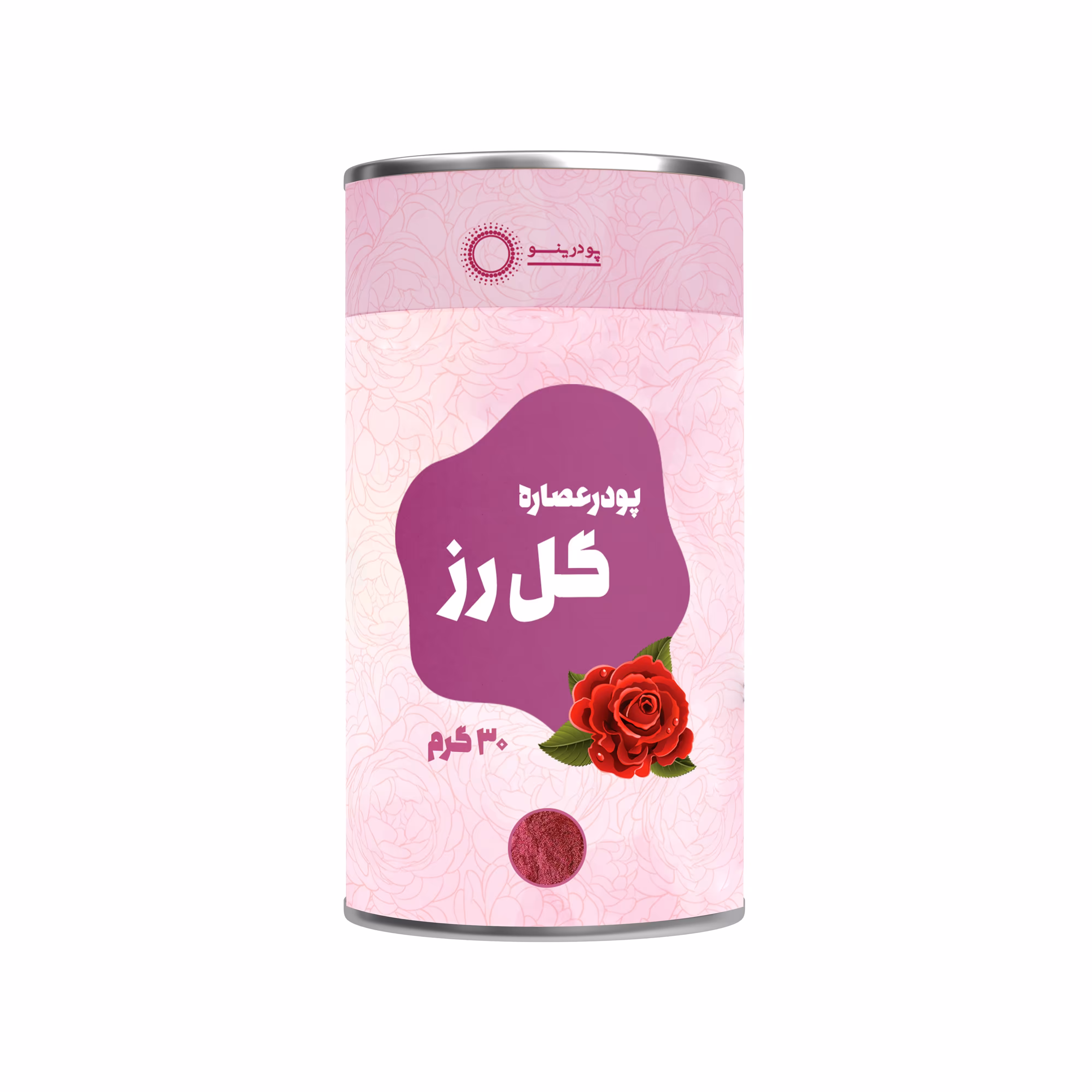 پودر عصاره گل رز پودرینو 30 گرمی
