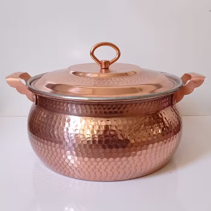قابلمه مسی طرح شکمی سایز یک (دو نفره) نانو