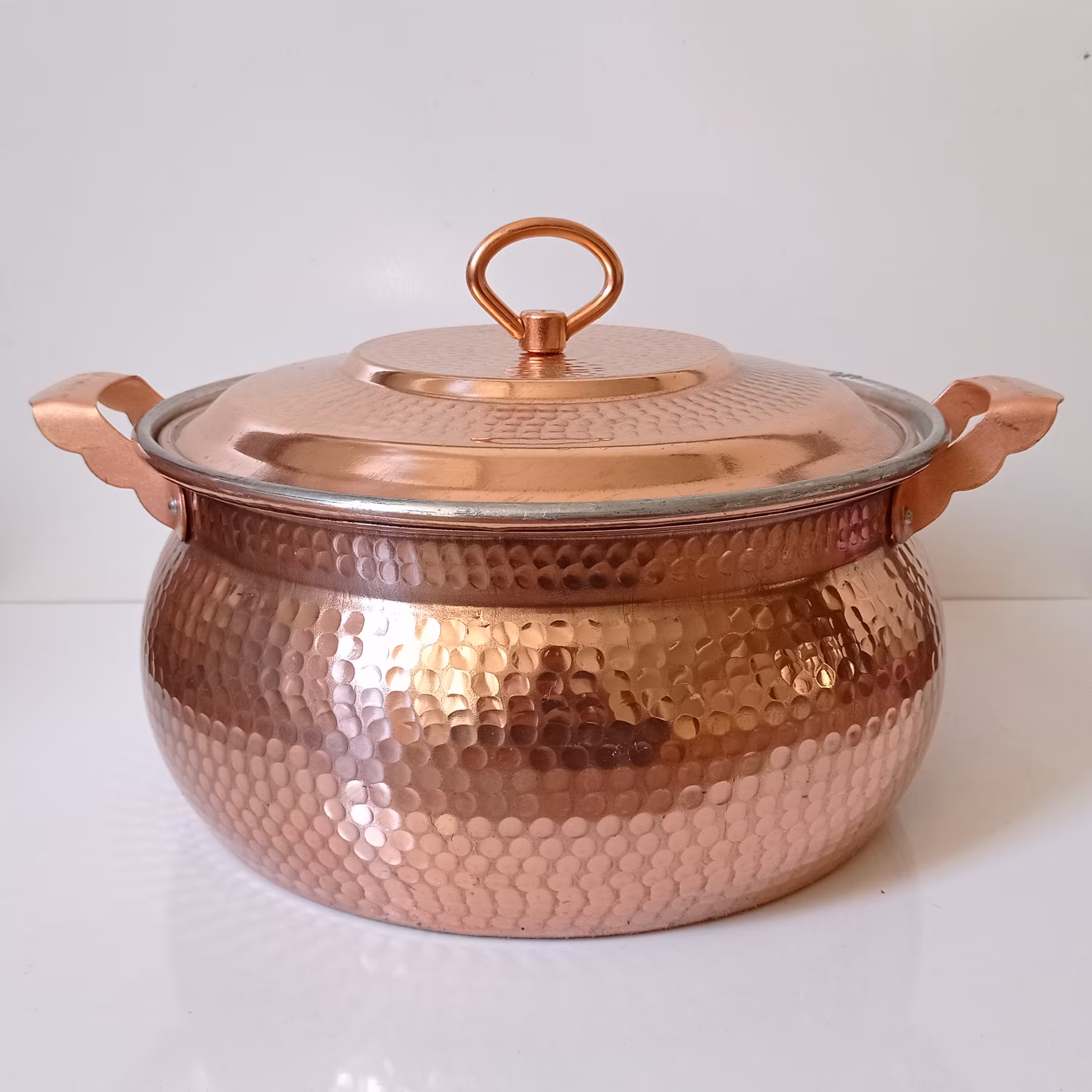 قابلمه مسی طرح شکمی سایز یک (دو نفره) نانو