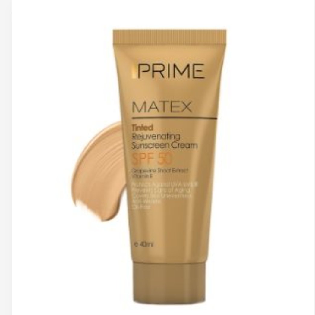 ضدآفتاب رنگی جوان کننده SPF50 پریم حجم 40 میل