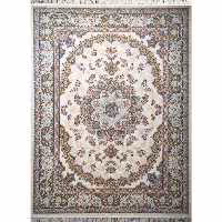 فرش ماشینی افرند 1200 شانه گل برجسته زمینه کرم کد 2221 (دوازده متری)