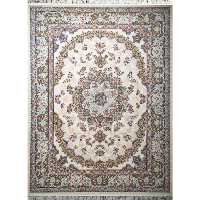 فرش ماشینی افرند 1200 شانه گل برجسته زمینه کرم کد 2221 (دوازده متری)