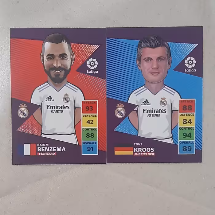 کارت های فوتبالی کمیدی BENZEMA و KROOS