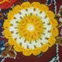 اسکاج دست بافت طرح گل آفتابگردان