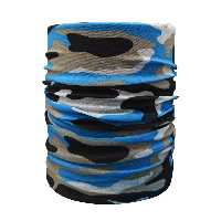 اسکارف و دستمال سر و گردن مدل 14959 چریکی آبی سفید