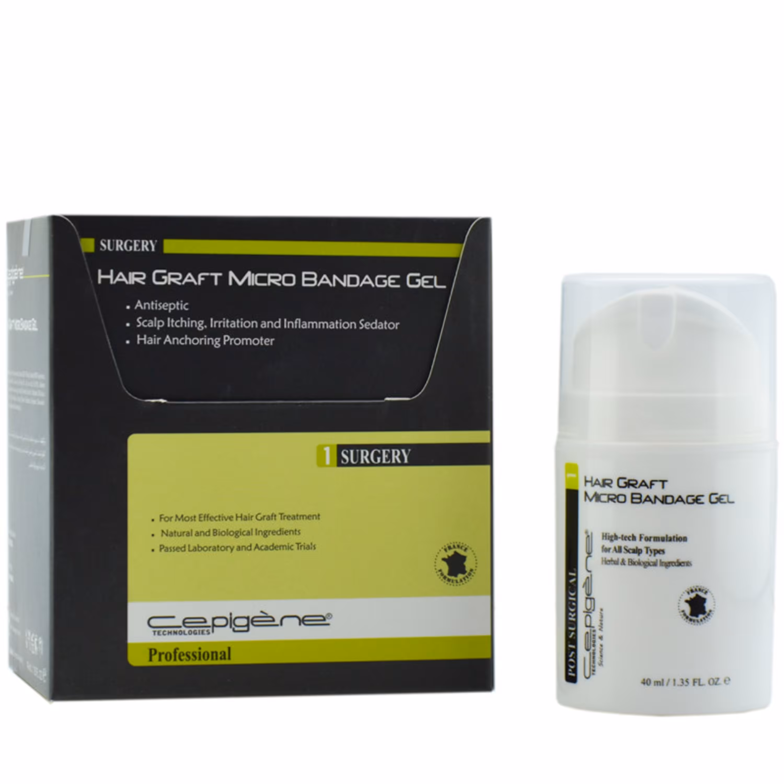 سپیژن زل مو مناسب موی کاشته شده حجم 40 میل