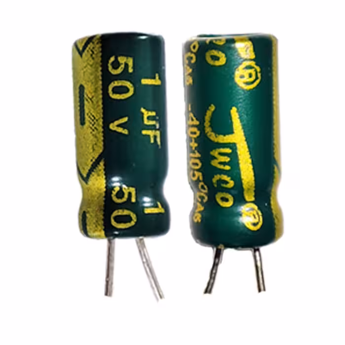 خازن الکترولیت 1 میکرو فاراد 50 ولت Jwco کد SC03  - بسته 12 عددی