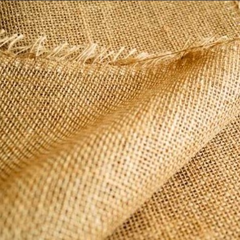 پارچه کنفی گونی  1در 1 متر مناسب تزیینات ساخت گیفت مراسم عروسی دوخت گونی گیفت عقد تزئین 