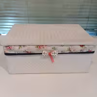 جعبه چرمی سفید کوچک2408