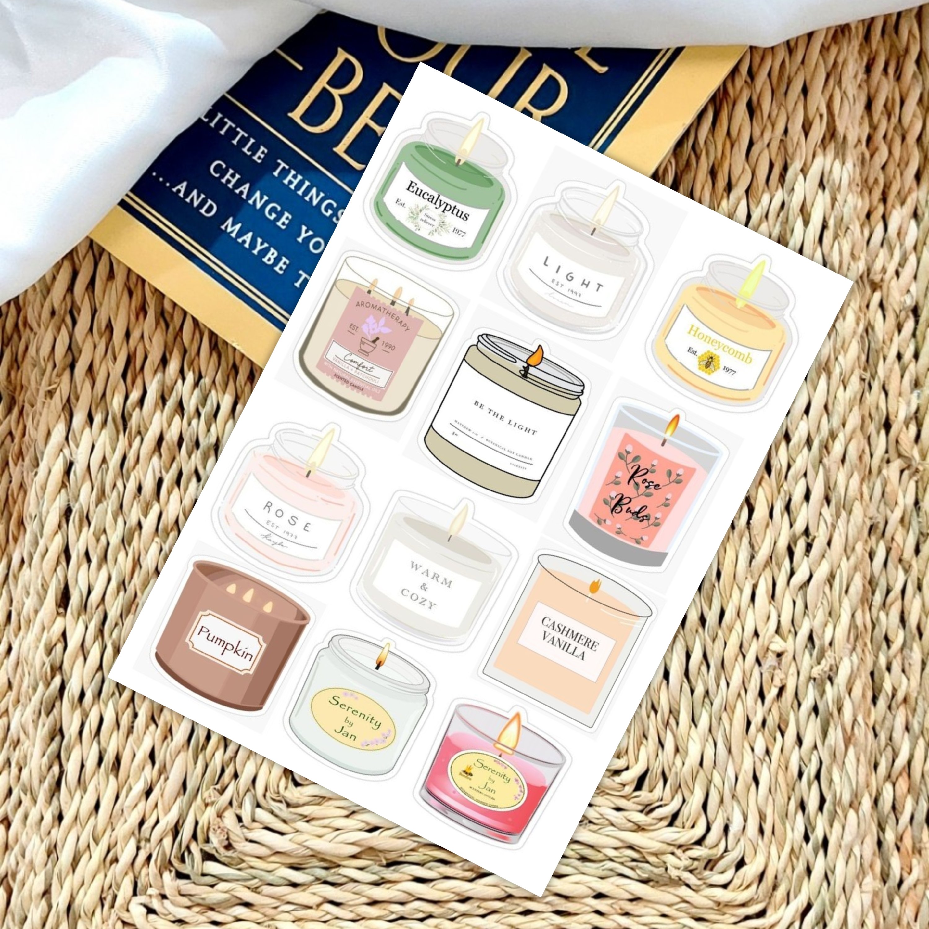 استیکر(برچسب) بدون برش  شمع ملزومات بولت ژورنال و پلنر