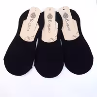 جوراب کالجی مشکی ساده جنس نخی فری سایز(پک 3عددی)