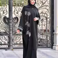 مانتو عبایی الیزه مدل گلبرگ
