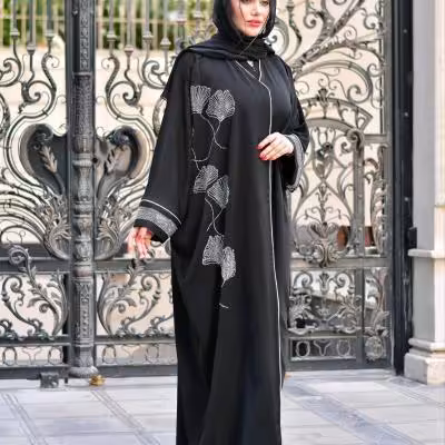 مانتو عبایی الیزه مدل گلبرگ