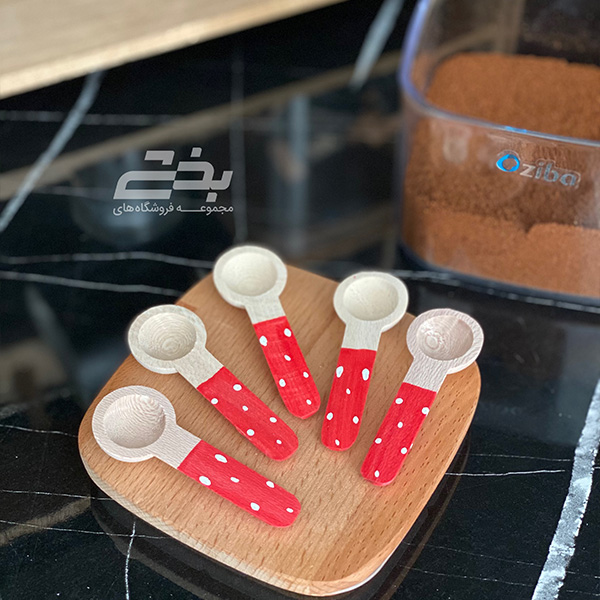 قاشق ادویه چوبی مدل رنگی
