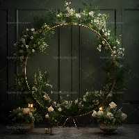 بک دراپ عکاسی با برگ و گل سفید | گرافیک با طعم تربچه