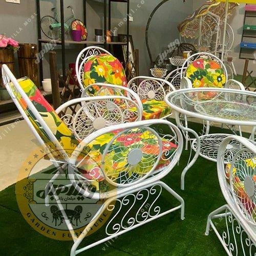 مبل باغی فلزی مدل خورشیدی 6نفره ارسال به روش پس کرایه
