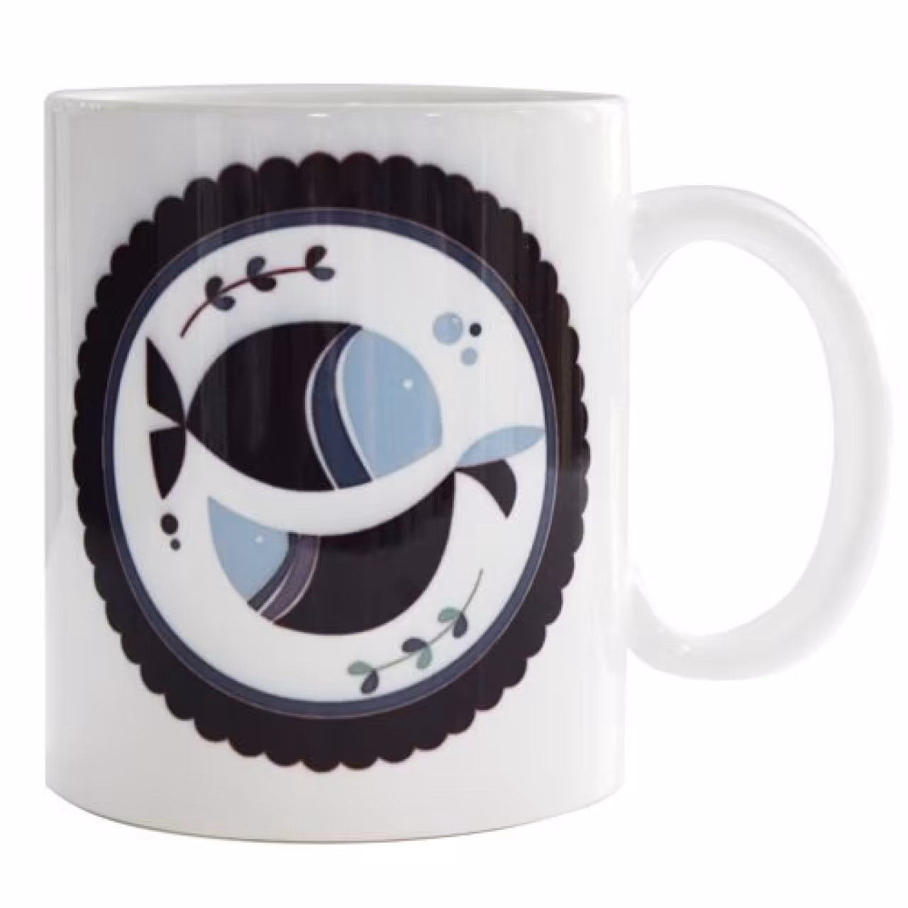 ماگ سرامیکی طرح دو ماهی