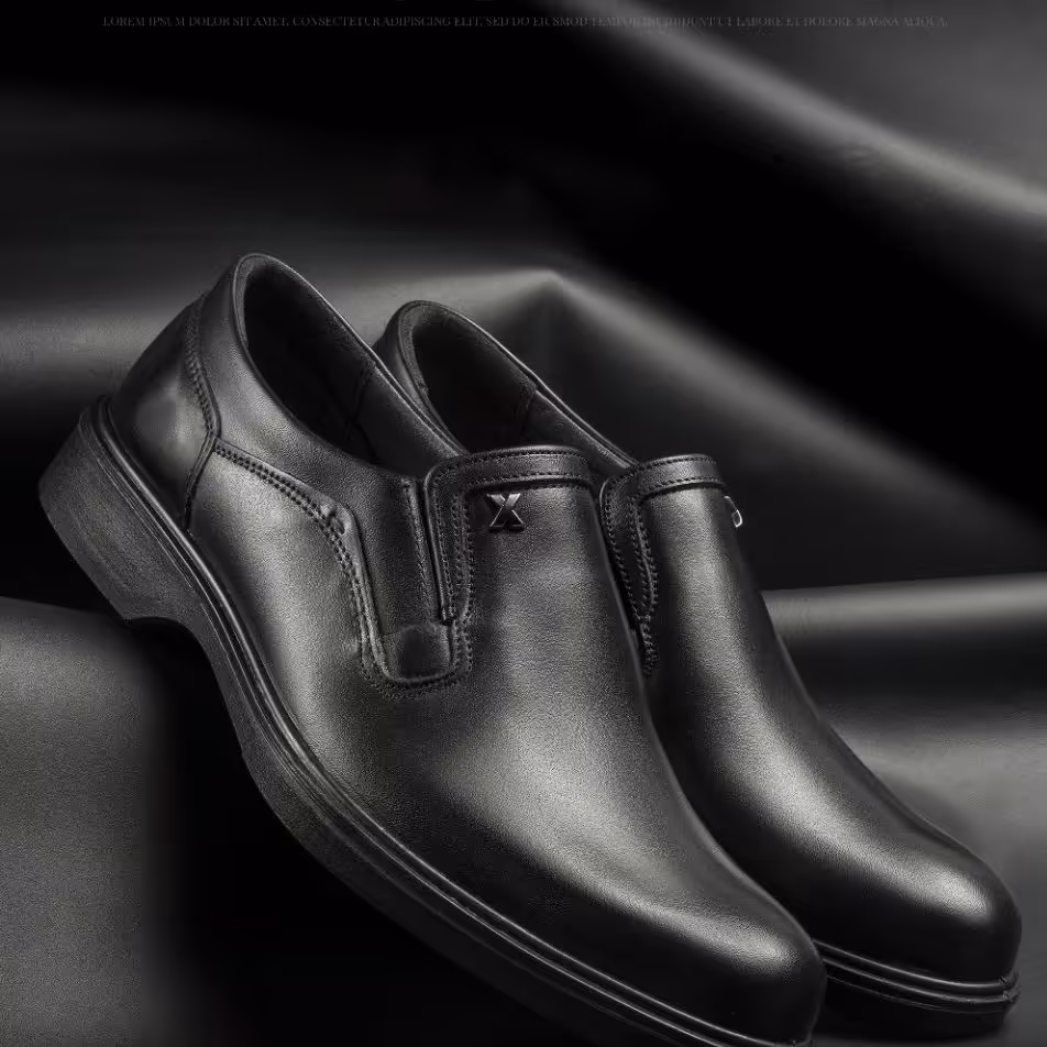 کفش چرم مدل آیهان کشی وبندی