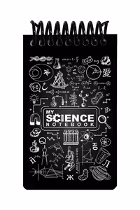 دفتر یادداشت A6 MY SCIENCE مشکی جلد سخت دات نوت