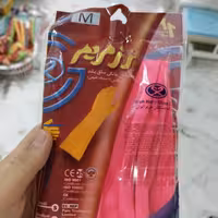 دستکش ساق بلند ،لاتکس ظرفشویی،رنگ نارنجی