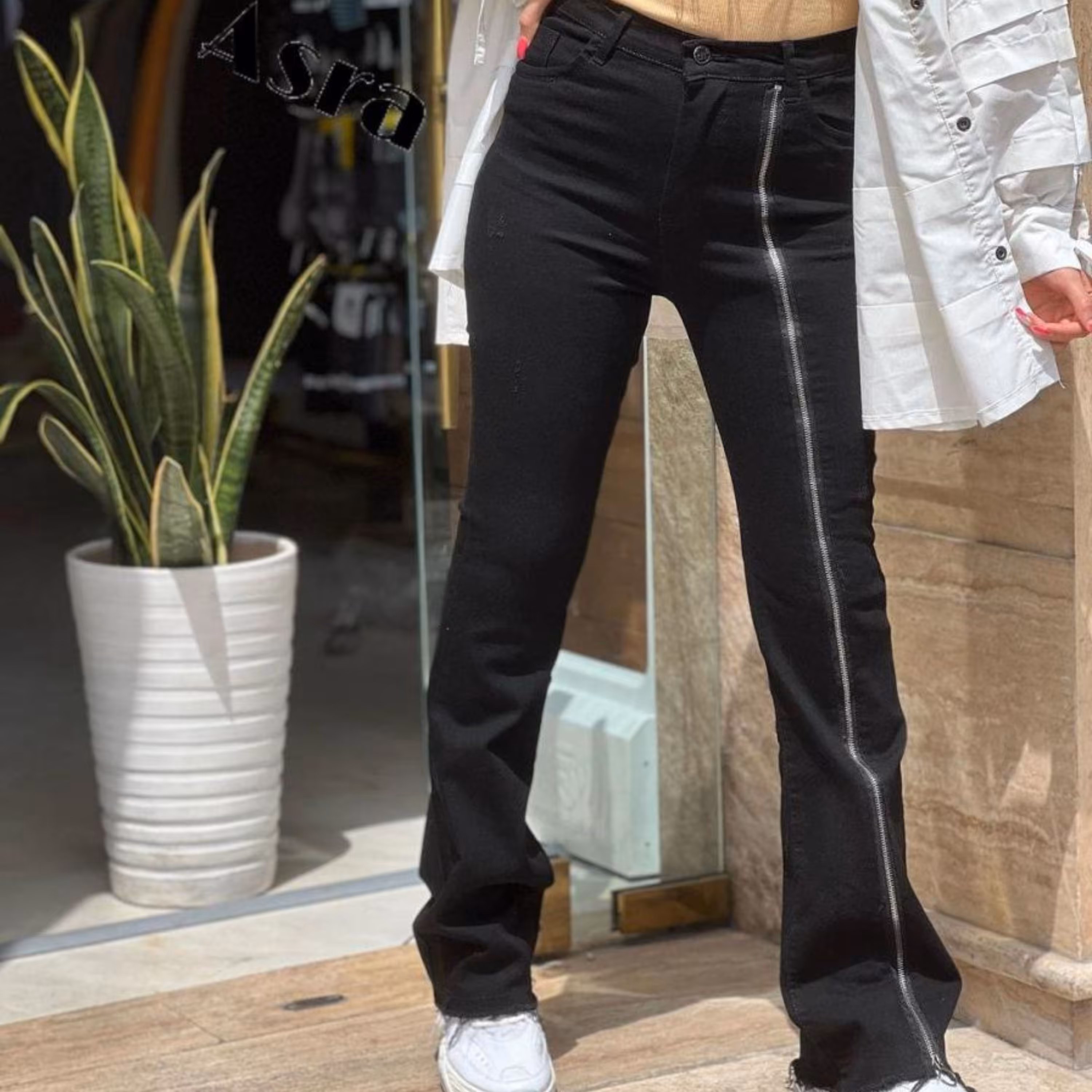 شلوار دمپا کتان جلو زیب (پاخور عالی و جذاب )