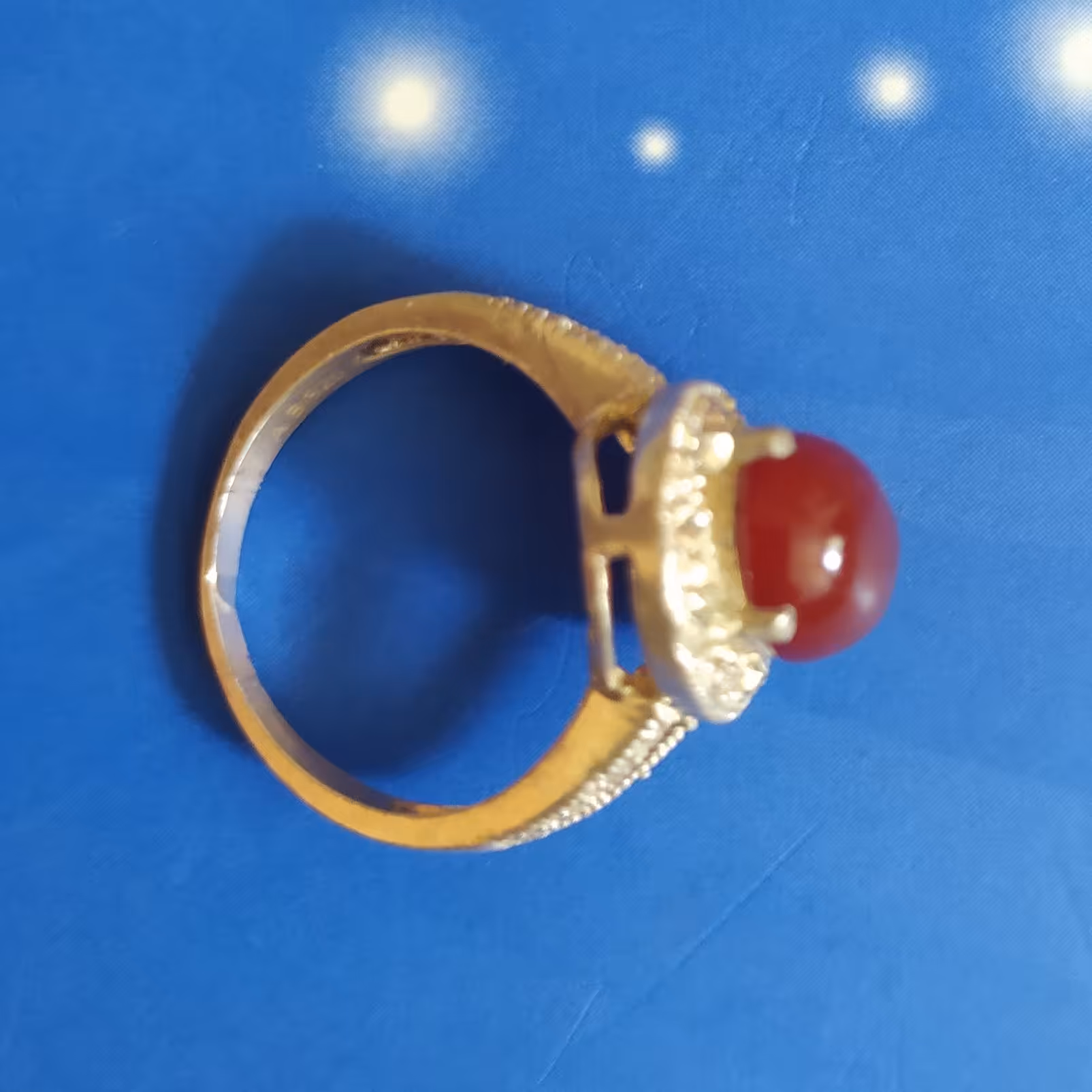 انگشترزنانه نقره وعقیق سایز52