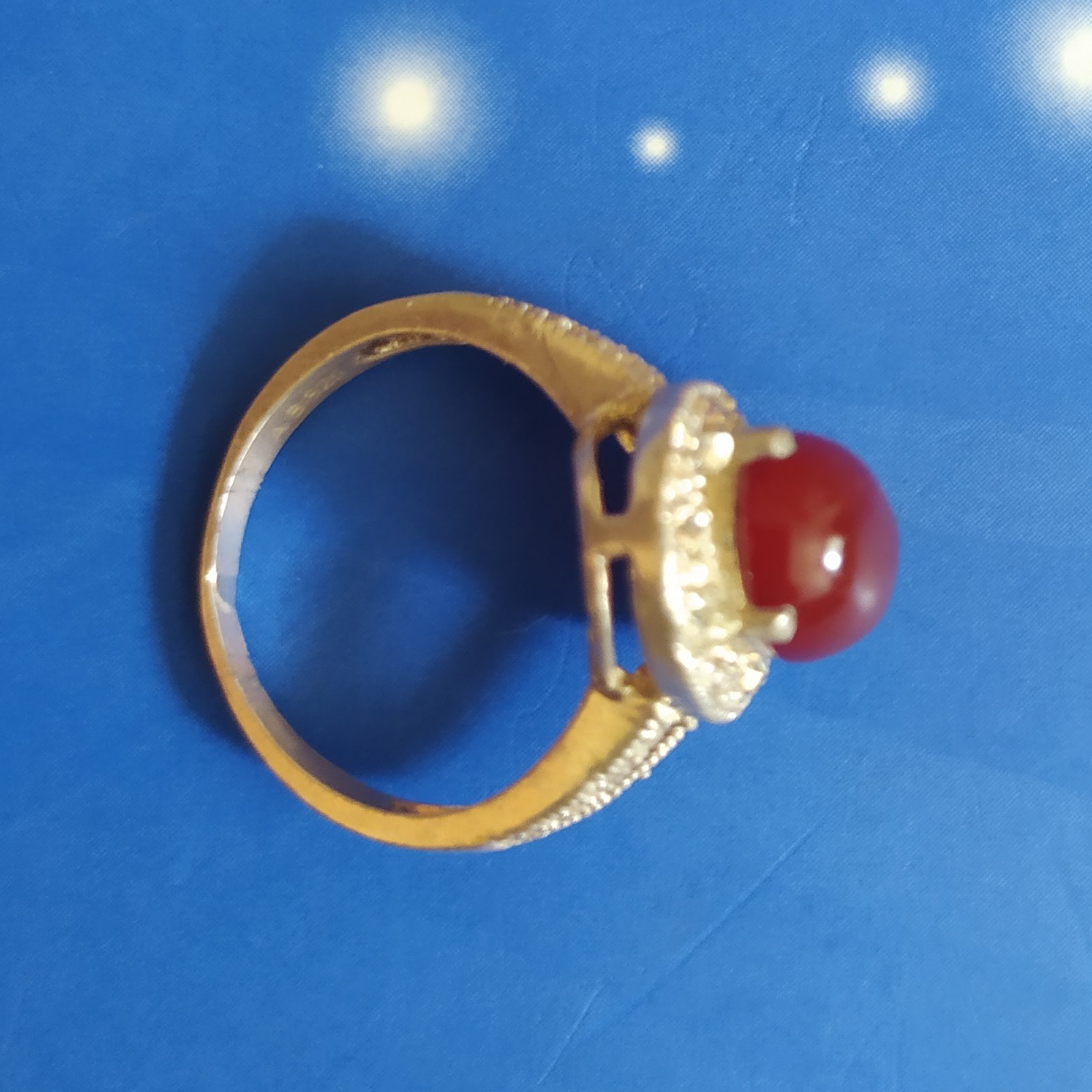 انگشترزنانه نقره وعقیق سایز52