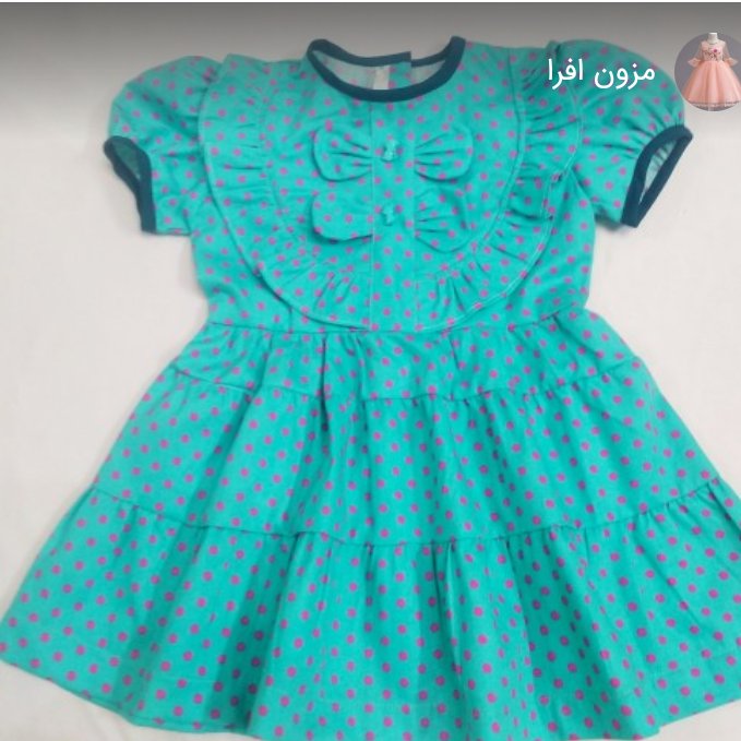 لباس (آستین بلند) کتان دخترانه 6 تا 8 سال