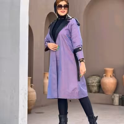 مانتو بارانی کتان تی سی 1128