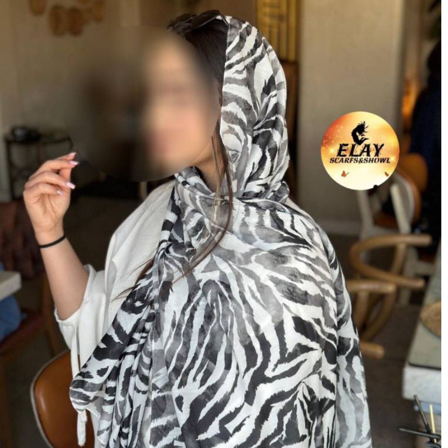 شال طرح زبرا نخی اعلا چهارفصل کیفیت عالی و تضمینی 