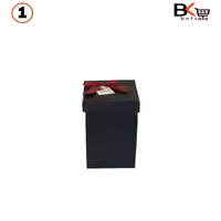 باکس کادویی مکعب مستطیلی  ایستاده پاپیون دار مشکی کد  43سایز یک