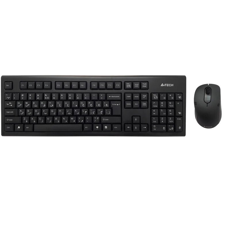 کیبورد و ماوس ای فورتک مدل 7100N Wireless Desktop - کالاوما